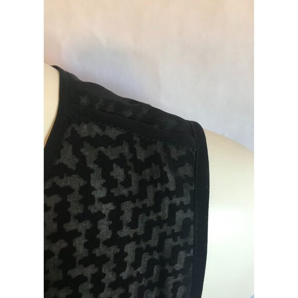 rag & bone Black & Cream Geometric Patterned Dress W/ Black Overlay, Size 0 (US) - Picture 4 of 10